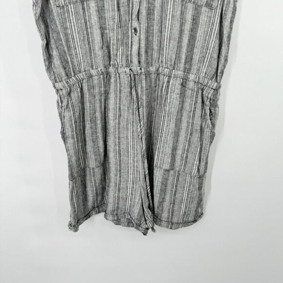 Kelly Renée Striped Sleeveless Romper shorts size  XL Linen Blend womens - Picture 5 of 7